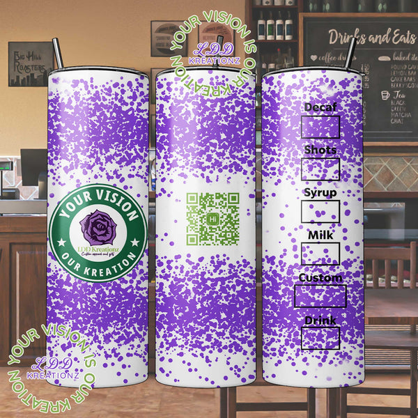 20 oz stainless steel tumbler with straw – LDD Kreationz exclusive design