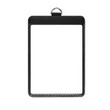 Custom vertical PU leather ID badge holder with sublimation print – personalized, durable, clear window for easy scanning