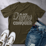 T-shirt with sparkling rhinestone text reading 