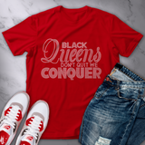 T-shirt with sparkling rhinestone text reading 