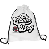 Durable 11.5 x 15 personalized drawstring tote bag with custom prints