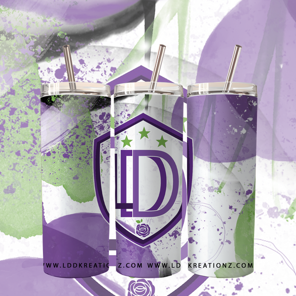 20 oz stainless steel tumbler with straw – LDD Kreationz exclusive design