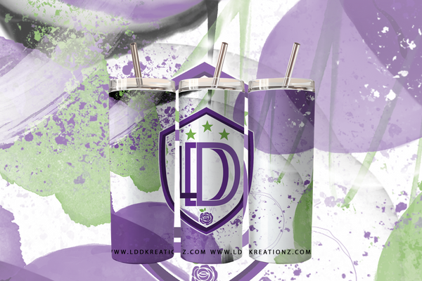 20 oz stainless steel tumbler with straw – LDD Kreationz exclusive design