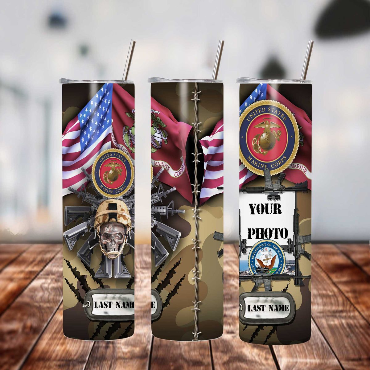 Marine Photo Tumbler