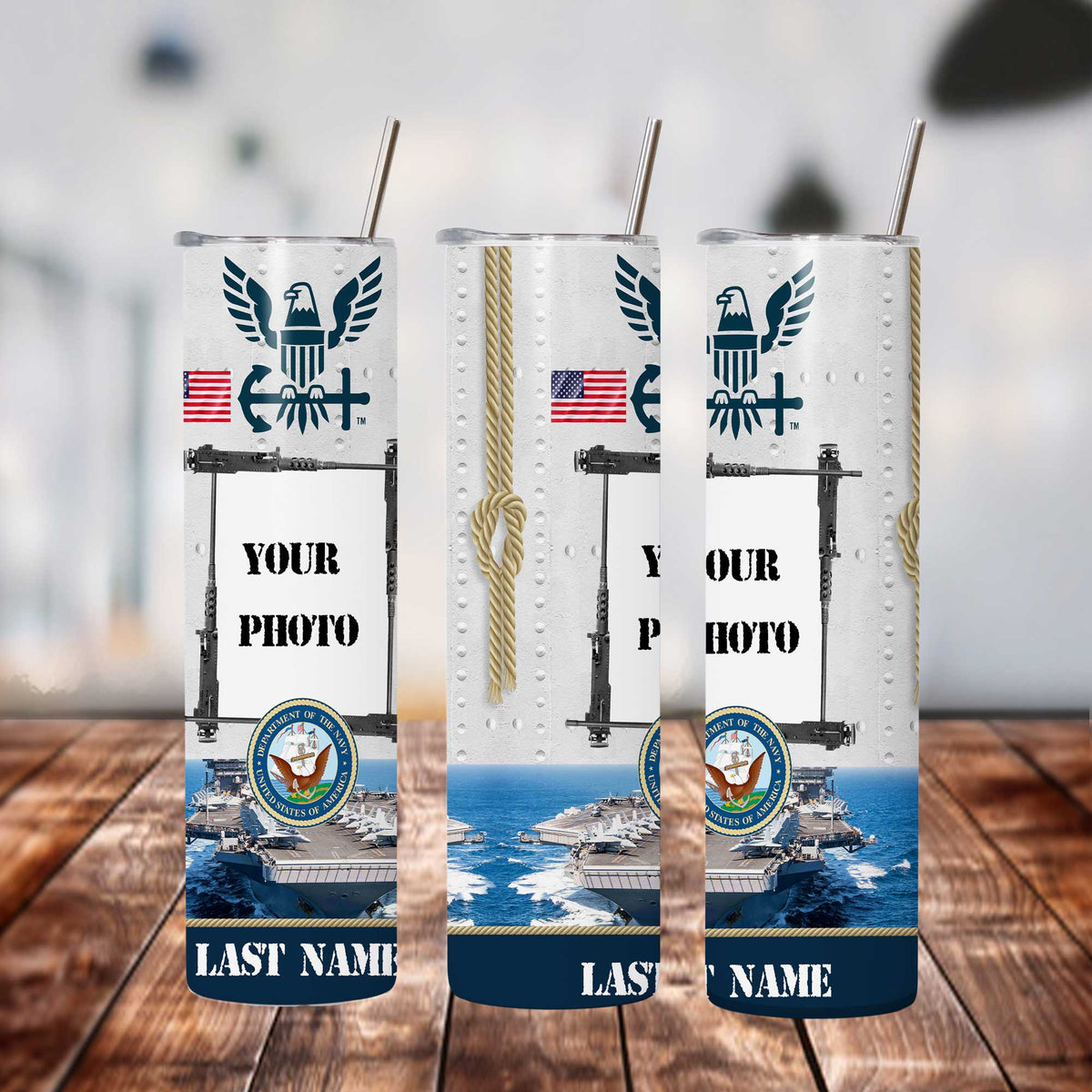 Navy Photo Tumbler