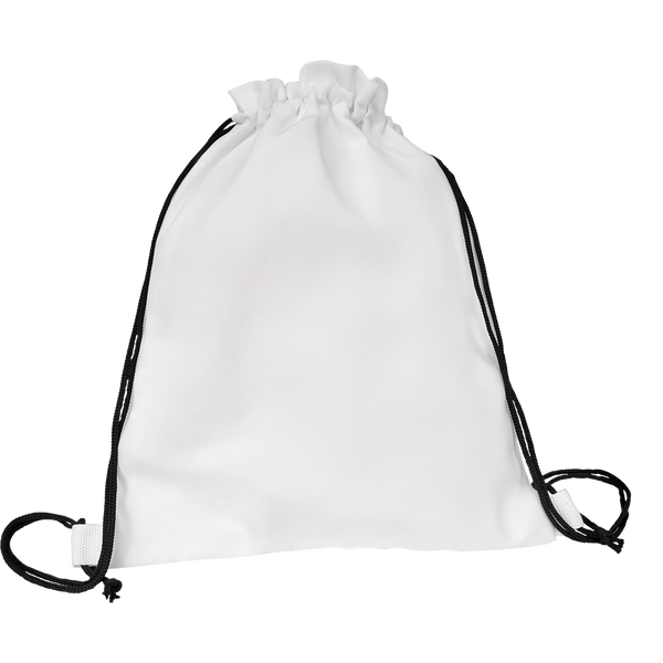 Durable 11.5 x 15 personalized drawstring tote bag with custom prints