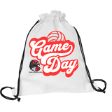 Durable 11.5 x 15 personalized drawstring tote bag with custom prints