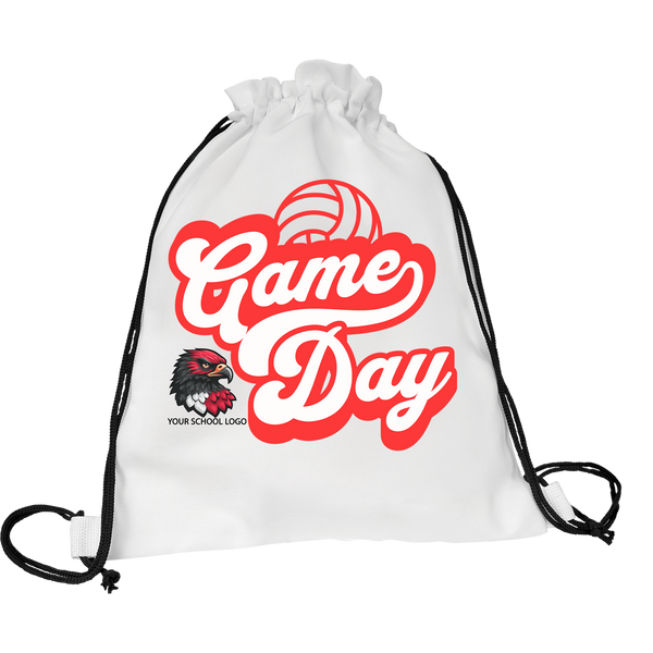 Durable 11.5 x 15 personalized drawstring tote bag with custom prints
