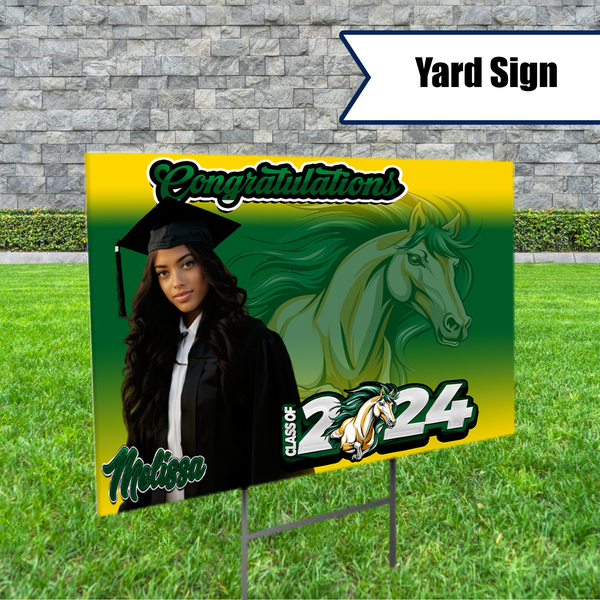 PREMIUM GRADUATION GOLD YARD SIGN