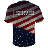 Back of the American flag Veterans Day shirt, all over print