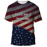 Front of the American flag Veterans Day shirt, all over print