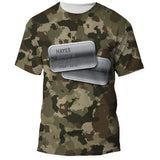 Front of the U.S. Air Force camo Veterans Day shirt, all over print
