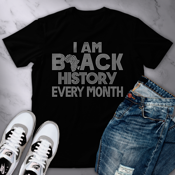 I Am Black History Bling Tee