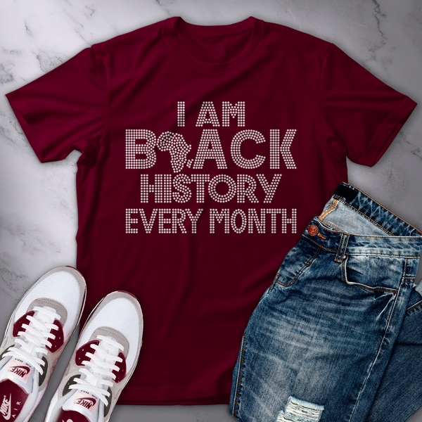 I Am Black History Bling Tee