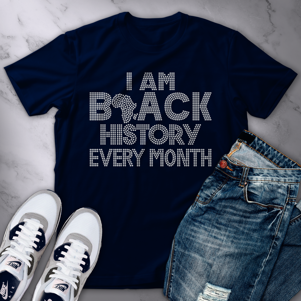 I Am Black History Bling Tee