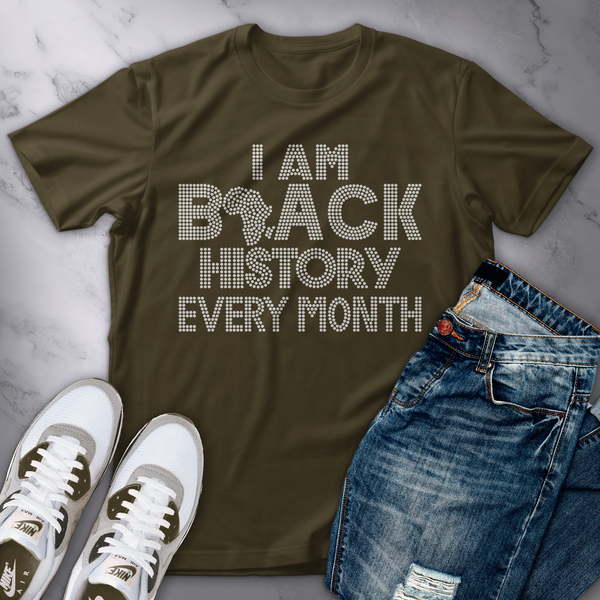 I Am Black History Bling Tee