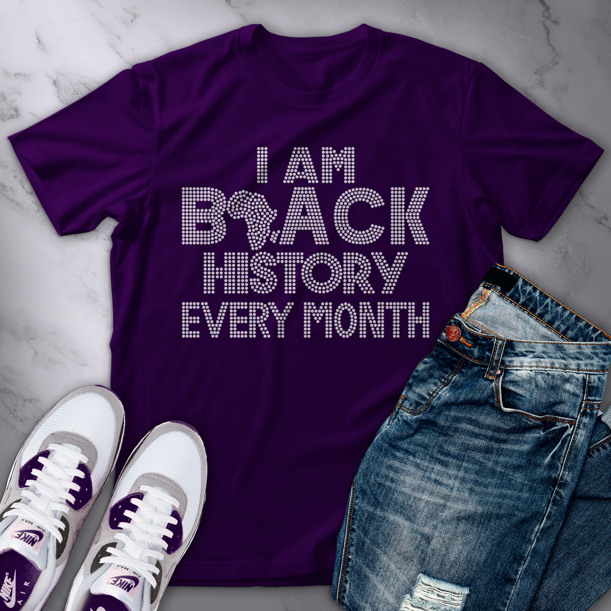 I Am Black History Bling Tee