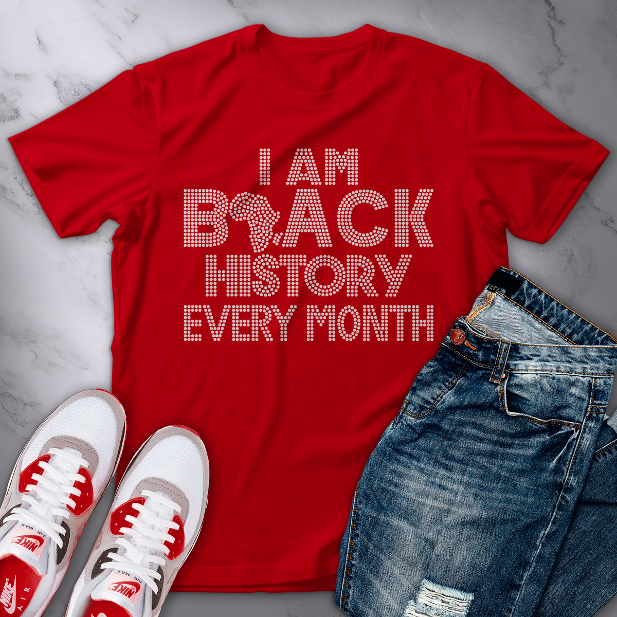 I Am Black History Bling Tee