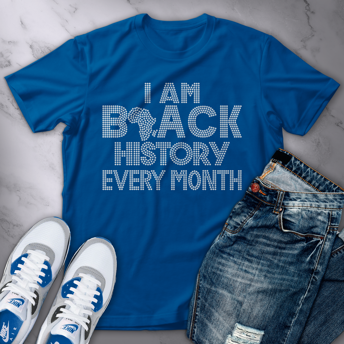 I Am Black History Bling Tee