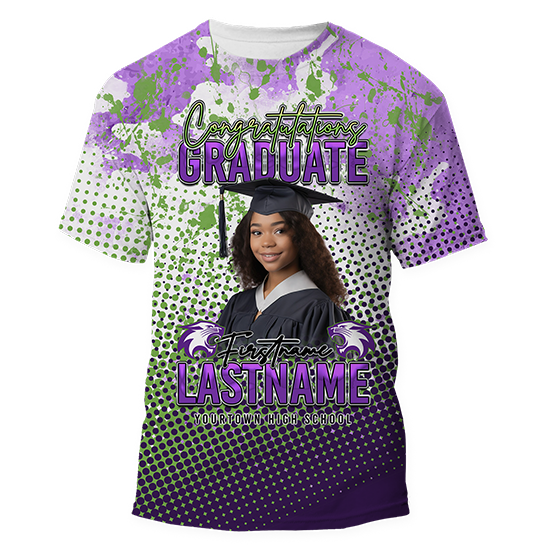 CUSTOM PREMIUM ALL OVER GRADUATION SHIRT